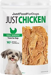 JustFoodForDogs Chicken Breast Dehydrated Dog Treats, 18-oz bag