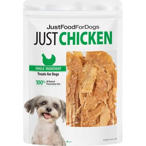 JustFoodForDogs Chicken Breast Dehydrated Dog Treats, 18-oz bag