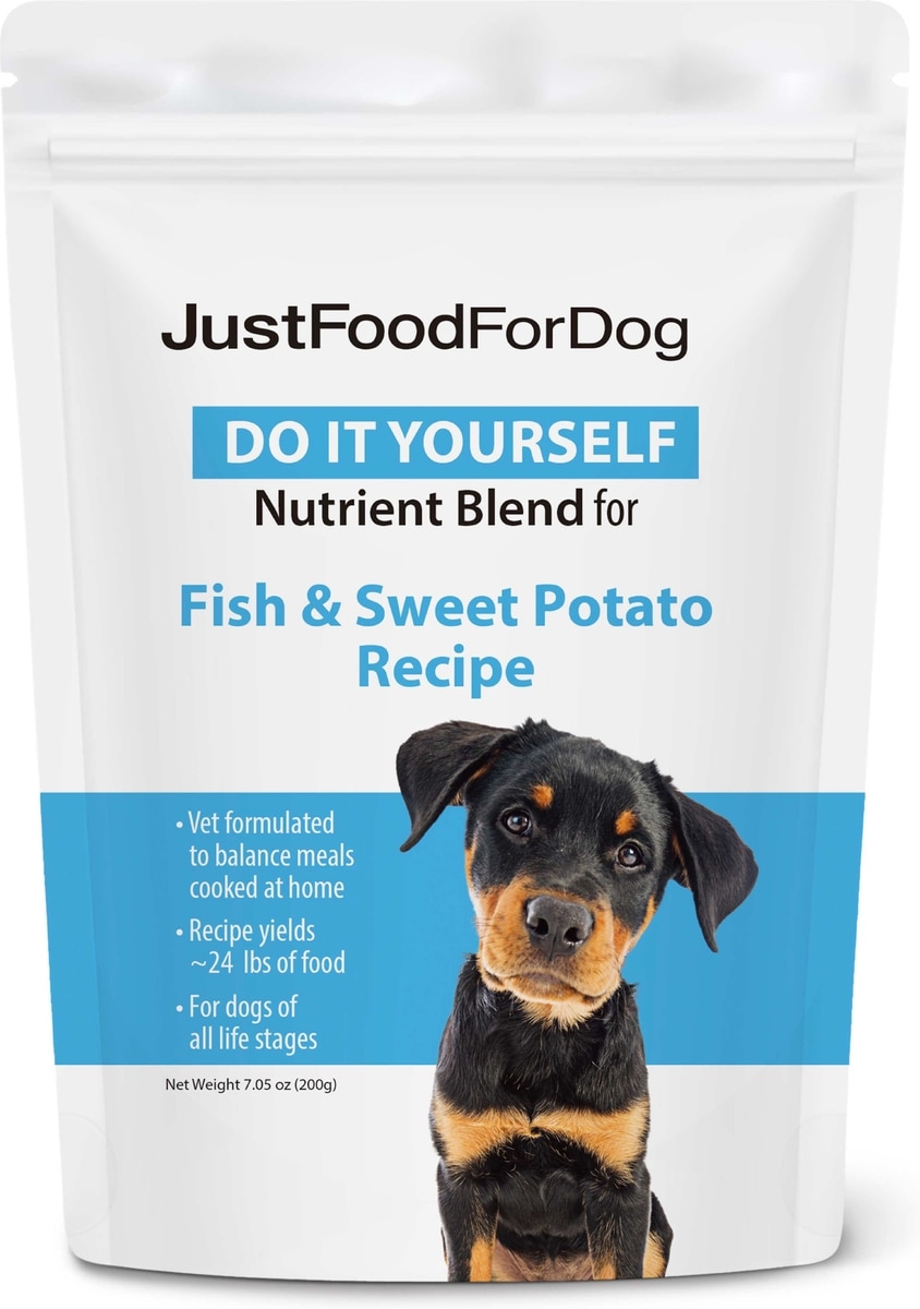 JUSTFOODFORDOGS DoItYourself Fish & Sweet Potato Recipe Fresh Dog