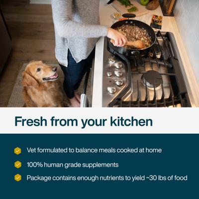 Show full view: JustFoodForDogs DoItYourself Turkey & Whole Wheat Macaroni Recipe Fresh Dog Food Recipe & Nutrient Blend, 4-oz bag slide 7 of 12