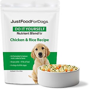 JustFoodForDogs DoItYourself Chicken & White Rice Recipe Fresh Dog Food Recipe & Nutrient Blend, 7.93-oz bag