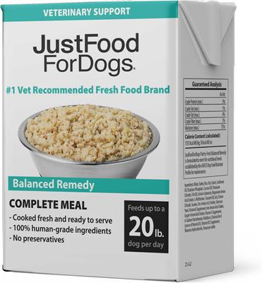 Show full view: JustFoodForDogs PantryFresh Balanced Remedy Recipe Fresh Dog Food, 12.5-oz pouch, case of 12 slide 9 of 12
