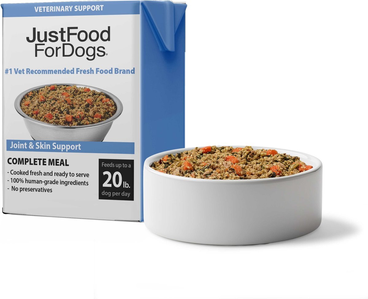 JustFoodForDogs PantryFresh Joint & Skin Support Recipe Fresh Dog Food, 12.5-oz pouch, case of 12