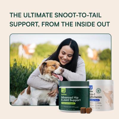 Show full view: Wuffes Bundle 23-in-1 Multivitamin, 30 count & Hip & Joint Supplement for Large Breed Dogs, 30 count slide 5 of 7