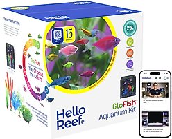 HelloReef Glofish Aquarium Kit, 15-gal