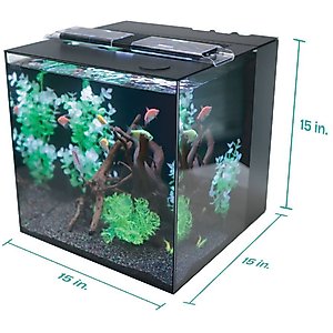 HelloReef Glofish Aquarium Kit, 15-gal
