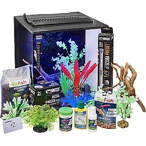 HelloReef Glofish Aquarium Kit, 15-gal