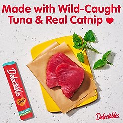 Hartz Delectables Squeeze Up Tuna with Catnip Flavored Grain-Free Lickable Cat Treats, 0.5-oz tube, case of 4 slide 2 of 9