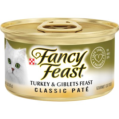 Fancy Feast Fancy Feast Classic Turkey & Giblets Feast Canned Cat Food, 3-oz can, case of 4