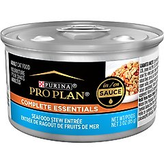Purina Pro Plan Adult Seafood Stew Entree in Sauce Canned Cat Food, 3-oz can, case of 4