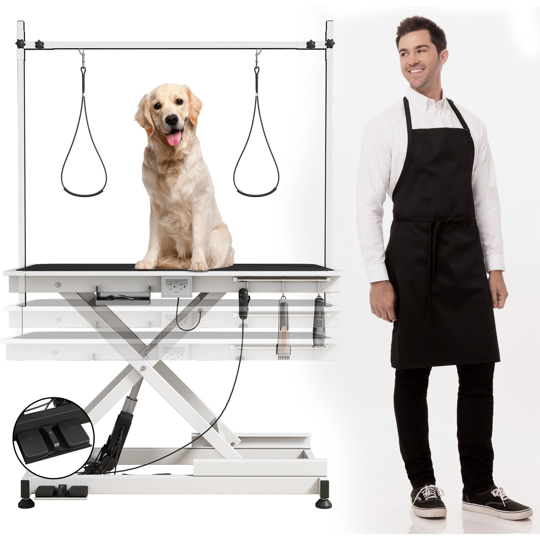 Cesicia Electric Adjustable Height Dog Grooming Table