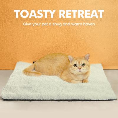 Show full view: Mora Pets Self-Warming Cat Bed with Removable Cover, Beige, Small slide 6 of 11
