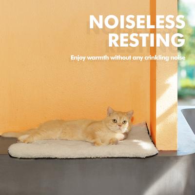 Show full view: Mora Pets Self-Warming Cat Bed with Removable Cover, Beige, Small slide 2 of 11