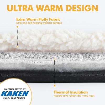 Show full view: Mora Pets Self-Warming Cat Bed with Removable Cover, Beige, Small slide 3 of 11