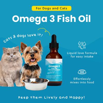 Show full view: Paramount Pet Health Omega-3 Fish Oil Dog & Cat Supplement, 2-fl oz bottle slide 4 of 11