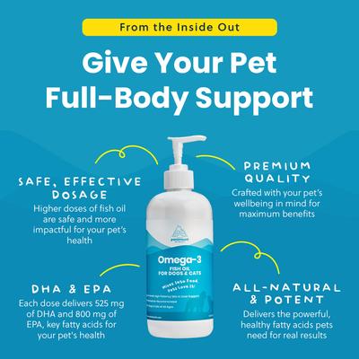 Show full view: Paramount Pet Health Omega-3 Fish Oil Dog & Cat Supplement, 16oz slide 5 of 11