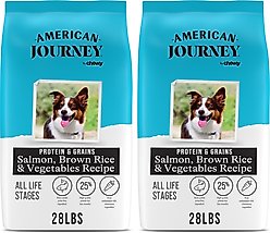 American Journey Protein & Grains Salmon, Brown Rice & Vegetables Recipe Dry Dog Food, 56-lb bundle