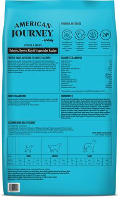 Show full view: American Journey Protein & Grains Large Breed Salmon, Brown Rice & Vegetables Recipe Dry Dog Food, 56-lb bundle slide 3 of 11