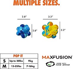 Arlee Home & Pet Max Fusion Made with Nike Grind Pop It Dog Chew Toy, Tie Dye - Yellow/Blue/Orange, Large slide 2 of 9