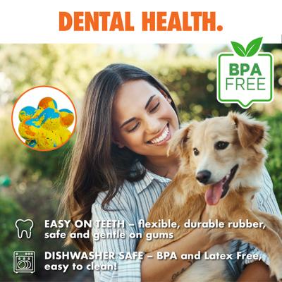 Show full view: Arlee Home & Pet Max Fusion Made with Nike Grind Pop It Dog Chew Toy, Tie Dye Purple/Blue, Small slide 6 of 11