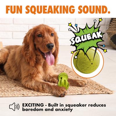 Show full view: Arlee Home & Pet Max Fusion Made with Nike Grind Weeble Treat Dispensing Dog Toy, Yellow, Large slide 5 of 10