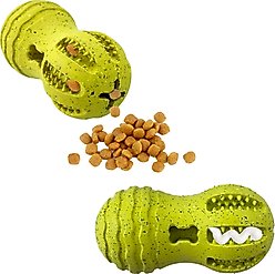 Arlee Home & Pet Max Fusion Made with Nike Grind Weeble Treat Dispensing Dog Toy, Yellow, Large