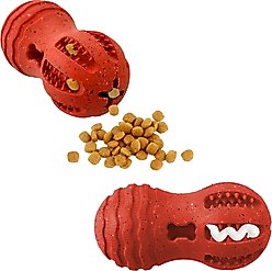 Arlee Home & Pet Max Fusion Made with Nike Grind Weeble Treat Dispensing Dog Toy, Red, Small