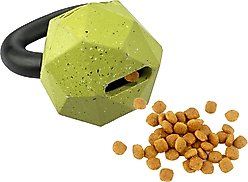 Arlee Home & Pet Max Fusion Nike Grind Kettle Bell Treat Dispensing Dog Toy, Yellow, Large