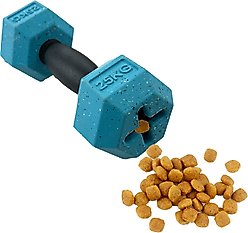 Arlee Home & Pet Max Fusion Nike Grind Dumbbell Treat Dispensing Dog Toy, Blue, Medium