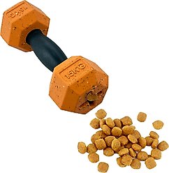 Arlee Home & Pet Max Fusion Nike Grind Dumbbell Treat Dispensing Dog Toy, Orange, Small