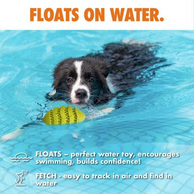 Show full view: Arlee Home & Pet Max Fusion Made with Nike Grind Spiro Football Squeaky Dog Chew Toy, Green, Small slide 6 of 10