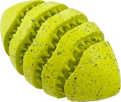Arlee Home & Pet Max Fusion Made with Nike Grind Spiro Football Squeaky Dog Chew Toy, Yellow, Large