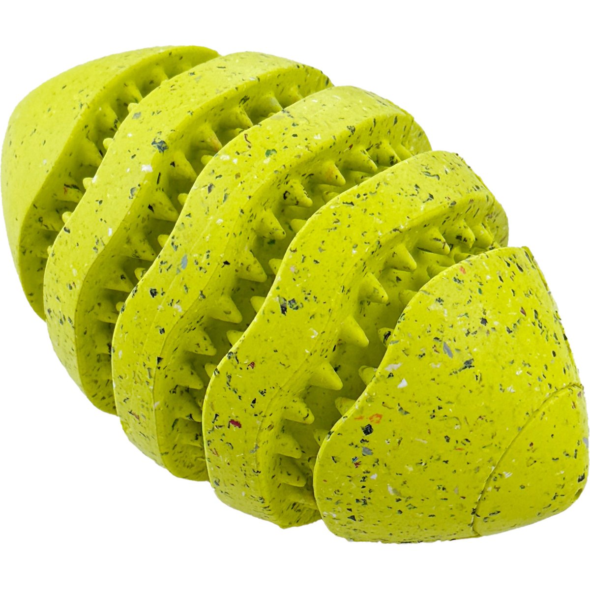 Arlee Home & Pet Max Fusion Made with Nike Grind Spiro Football Squeaky Dog Chew Toy, Yellow, Large