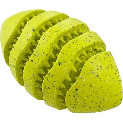 Arlee Home & Pet Arlee Home & Pet Max Fusion Made with Nike Grind Spiro Football Squeaky Dog Chew Toy, Yellow, Large