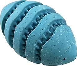 Arlee Home & Pet Max Fusion Made with Nike Grind Spiro Football Squeaky Dog Chew Toy, Blue, Medium