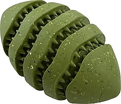 Arlee Home & Pet Max Fusion Made with Nike Grind Spiro Football Squeaky Dog Chew Toy, Green, Small