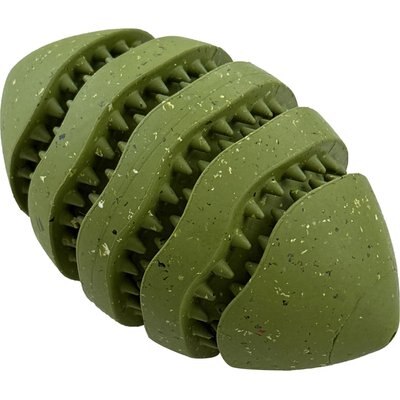 Arlee Home & Pet Arlee Home & Pet Max Fusion Made with Nike Grind Spiro Football Squeaky Dog Chew Toy, Green, Small