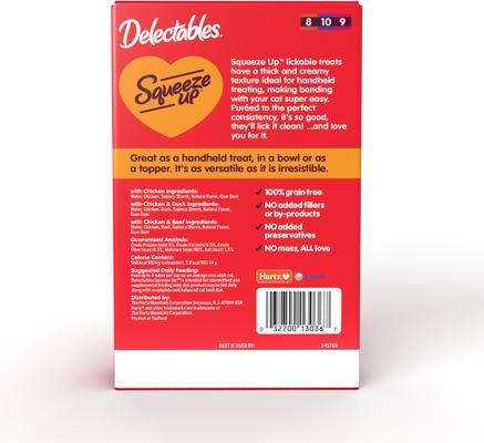 Show full view: Hartz Delectables Squeeze Up Non-Seafood Variety Pack Lickable Cat Treats, 20 count slide 8 of 11