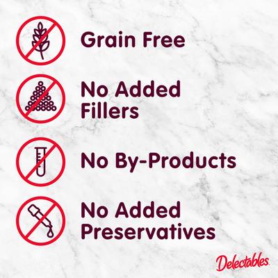 Show full view: Hartz Delectables Lickable Treat Bisque for Senior 10+ Variety Pack Lickable Cat Treats, 1.4-oz pouch, 12 Count slide 4 of 12