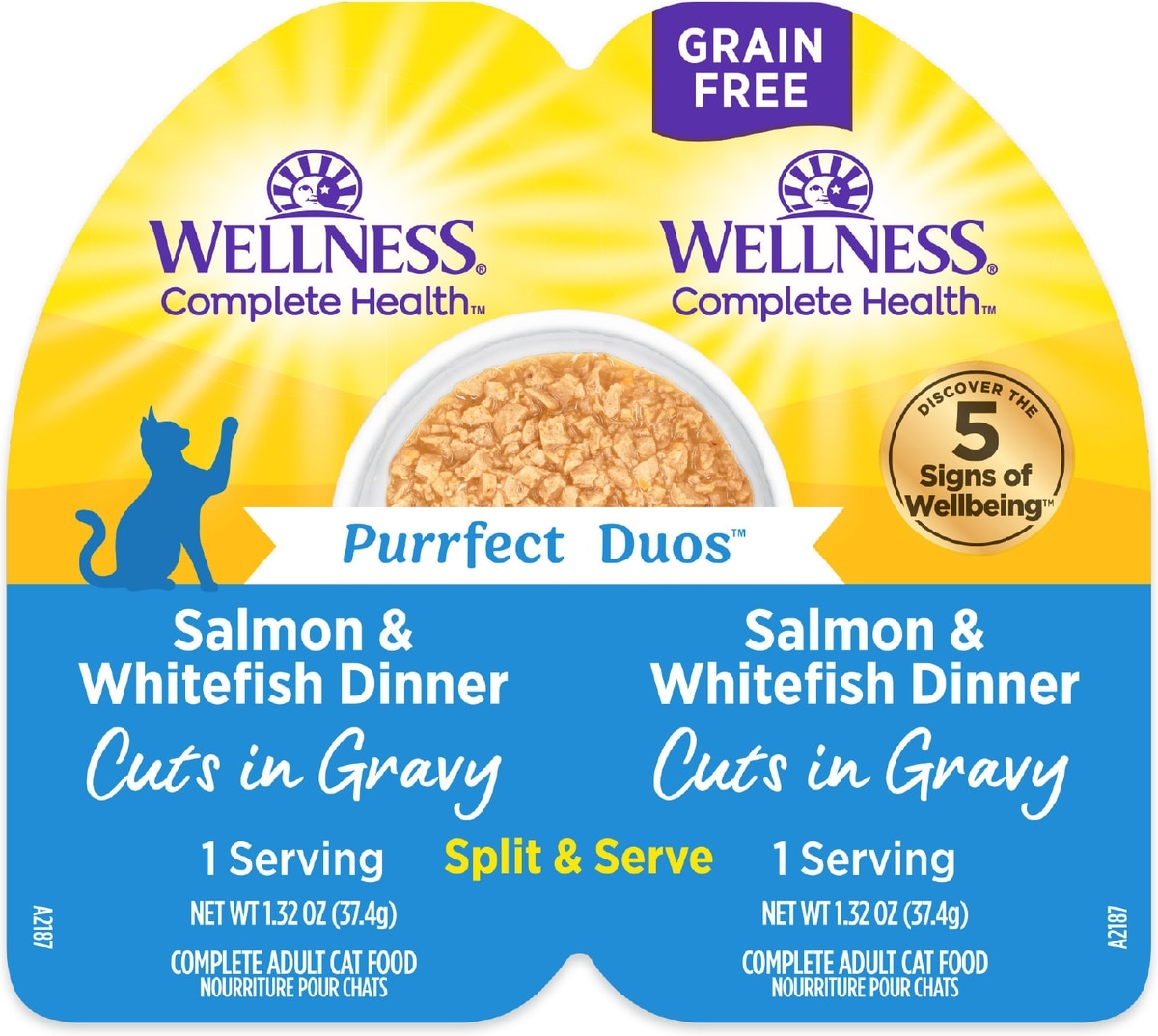 WELLNESS Complete Health Purrfect Duos Salmon & Whitefish Grain