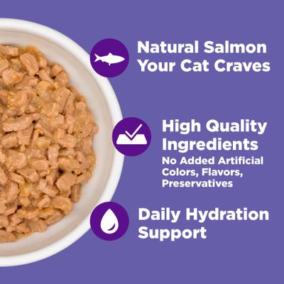 Show full view: Wellness Complete Health Grilled Salmon & Chicken Grain-Free Cuts in Sauce Wet Cat Food, 3-oz can, case of 12 slide 6 of 12