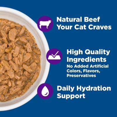 Show full view: Wellness Complete Health Grilled Beef & Lamb Grain-Free Cuts in Sauce Wet Cat Food, 3-oz can, case of 12 slide 6 of 12