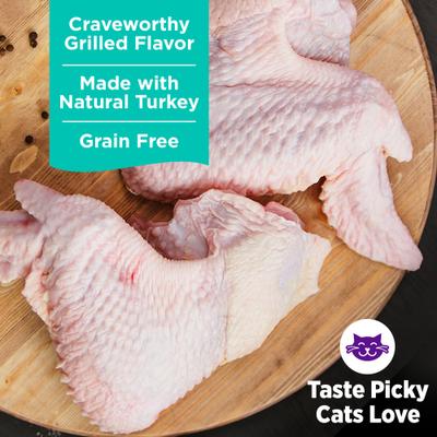 Show full view: Wellness Complete Health Grilled Turkey & Turkey Liver Grain-Free Cuts in Sauce Wet Cat Food, 3-oz can, case of 12 slide 5 of 12