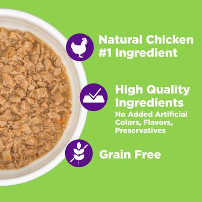 Show full view: Wellness Complete Health Purrfect Duos Chicken & Turkey Liver Grain-Free Cuts in Gravy Wet Cat Food, 2.64-oz cup, case of 12 slide 6 of 12