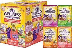 Wellness Appetizing Entrees Whipped Wonders Mousse Variety Pack Wet Cat Food, 2.8-oz pouch, case of 8