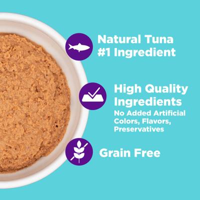 Show full view: Wellness Complete Health Purrfect Duos Tuna & Salmon Grain-Free Pate Wet Cat Food, 2.64-oz cup, case of 12 slide 6 of 12