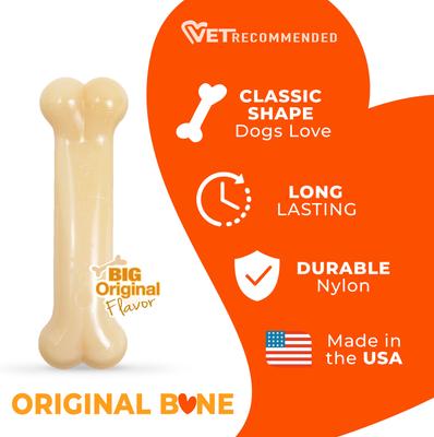 Show full view: Nylabone Power Chew Original Flavored Dog Chew Toy, Medium slide 3 of 11