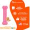 Show in main carousel: Nylabone Puppy Teething & Soothing Flexible Chicken Flavor Chew Dog Toy Pink, X-Small slide 3 of 12