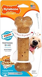 Nylabone Just for Puppies Teething Chew Toy Classic Bone Chicken, Medium