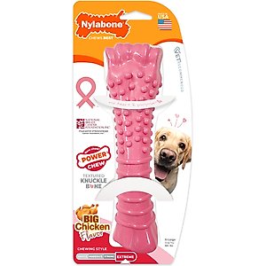 Nylabone Breast Cancer Awareness Dog Power Chew Toy Chicken, X-Large